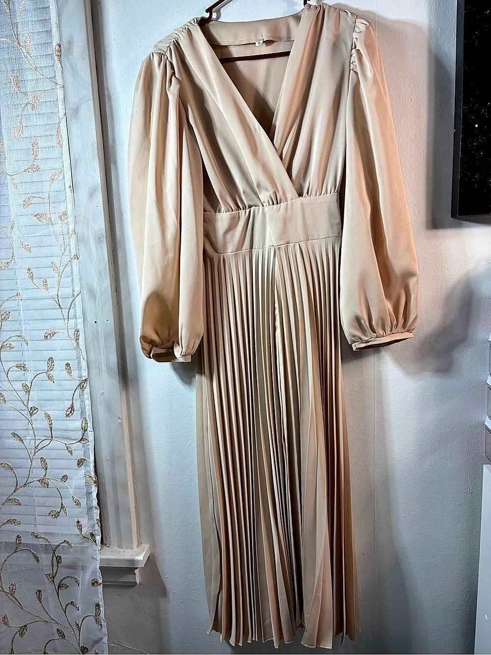 Pleated Maxi Dress in Pink